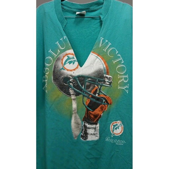 VTG 1996 Miami Dolphins “Absolute Victory” Sleeveless Tee XL Single Stitch - Picture 4 of 12